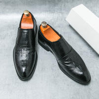 Zapatos de Negocios Formales de Cuero Vintage Británico Cómodos y Transpirables con Tacón Bajo - details 1