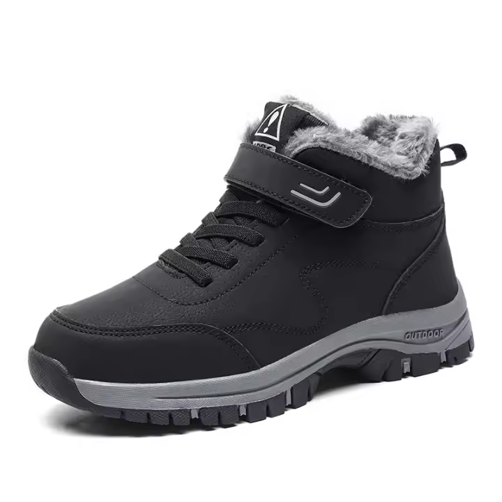 Botas de nieve zapatos de algodón engrosados ​​apilados de invierno para hombres y mujeres zapatos altos de tubo medio cálido - 1