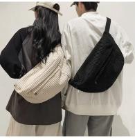 Riñonera de gran capacidad para mujer, bolsos de hombro tipo bandolera, riñonera informal, bolso sencillo para teléfono, riñonera de pana, bolso de plátano para mujer - details 12