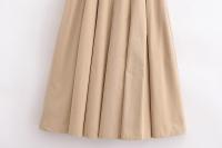 Vestido midi plisado TRAF 2025 sin mangas estilo veraniego elegante con cinturón y decoración drapeada para fiesta para mujer - details 10