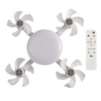 Ventilador de techo eléctrico con luz LED, ventilador de Dron con atenuación y control remoto, ventilador de techo silencioso E27, ventilador de aire acondicionado para el hogar - details 7