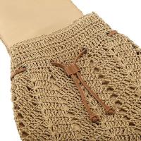 Bolso de paja para mujer, mochila de paja, moda, día trenzado, playa, verano - details 7