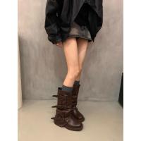 Botas Retro Nicho Talón Grueso, Botas Medias y Altas, Estilo Vaquero Occidental, Botas de Caballero, Otoño Temprano, Botas de Mujer Francesa - details 31
