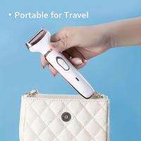 Maquinilla de afeitar eléctrica para mujer, kit de aseo recargable 4 en 1, para cara Afeitadora eléctrica, nariz, piernas y axilas - details 6