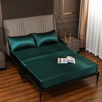 Sábana Ajustable de Seda de Morera 100% con Banda Elástica Antideslizante para Cama Individual Doble King Queen - details 7