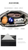 Bolso callejero de cuero genuino, bolso de mujer, bolso de piel de vaca de primera capa, nuevo estilo callejero, bolso de mensajero de hombro de moda versátil, suave de tres capas. - details 9