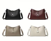 2025 Nueva Mujer Casual: Bolso Bandolera Sintético Negro Minimalista de 3 Capas con Correa Extraíble y Cierre de Cremallera para el Trabajo. - details 9