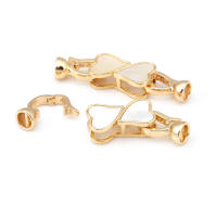 2 juegos de conectores de latón y circonita y concha de Color dorado de 18K para collares, cierres de pulsera, suministros para fabricación de joyas, accesorios Diy - details 17