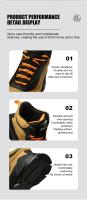 Zapatos de Trabajo Ligeros Impermeables, Antideslizantes, Pisada Segura con Punta de Acero - details 14
