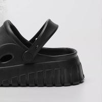 Lucyever-zapatos de verano con agujeros para mujer, zuecos de Punta cerrada sólidos, zapatillas de playa de Eva, toboganes antideslizantes con nubes, 2024 - details 5