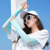 Manga de Protección Solar de Seda de Hielo Cubierta Refrescante para Brazo de Ciclismo y Correr al Aire Libre Sports y Exteriores - details 11