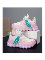 Zapatillas de deporte para niños, zapatos deportivos antideslizantes para niñas, zapatos de cuero impermeables para niños, zapatillas de tenis informales ligeras y bonitas de color rosa para correr - details 13