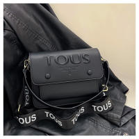 Bolso sencillo con estilo de oso español para mujer, bolso de hombro tipo bandolera versátil a la moda de seda color melocotón - details 14