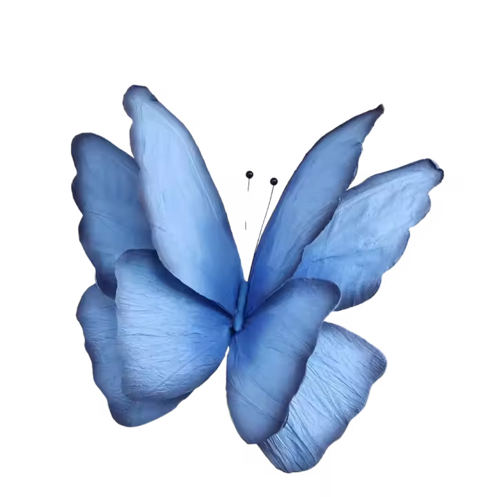 Nuevo Mariposa Artificial de 60cm, mariposa falsa con gradiente para exteriores, papel crepé, mariposa grande 3D, centro de mesa de boda - 1
