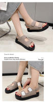 Sandalias de tacón medio, zapatos romanos, antideslizantes, suela suave, abiertas, para exteriores, sencillas, con suela gruesa - details 5
