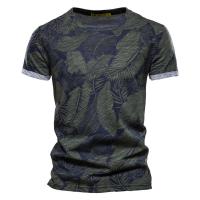 Novedad de verano, camiseta estampada, camisa de fondo para hombre con cuello redondo a la moda, top informal para hombre - details 11