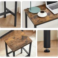 Juego de Mesa y Taburetes de Bar, Mesa de Desayuno con 2 taburetes, Industrial, Marrón Rústico y Negro - details 7