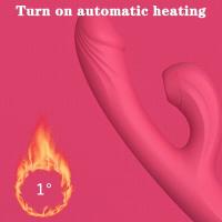 Consolador con calefacción, vibrador de succión, estimulación del punto G del clítoris, Juguetes sexuales para adultos para mujeres, dedo vibratorio Sexy - details 1