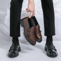 Zapatos Formales para Hombres Estilo Inglés Elegante Tacón Bajo PU Doble Hebilla Talla Grande 38-46 - details 25