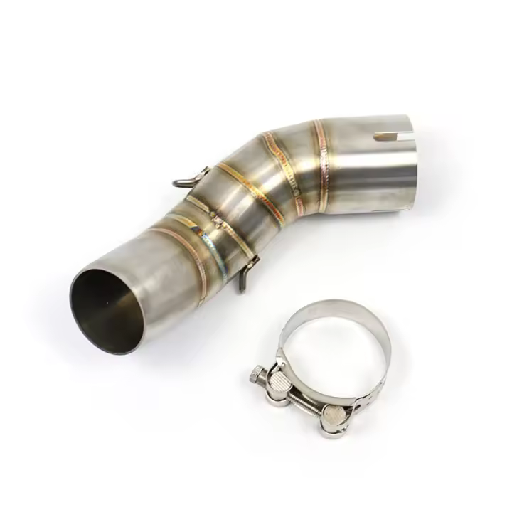 Z900 Slip-on Motorcycle Exhuast Middle Link Pipe Escape Muffler Adapter Connect Pipe Catalytic Delete Z 900 Stainless steel - 1