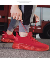 Nuevo Primavera otoño grande 46 Flyknit para hombre, zapatillas ligeras y versátiles para correr, transpirables, tendencia deportiva de ocio al aire libre - details 13
