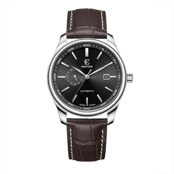 Reloj de Lujo ENITON 41mm Automático, Correa de Cuero, Moda de Negocios para Hombres - 1