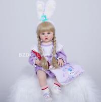 BZDOLL-Muñeca Reborn realista de 60cm, de 24 pulgadas juguete de silicona suave, princesa recién nacida, vestido de bebé, regalo de cumpleaños - details 2