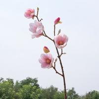 Rama de Magnolia Artificial de 78cm, simulación de arte Floral de tacto Real, flores de orquídeas artificiales hechas a mano de Magnolia grande - details 7