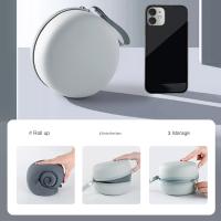 Almohada portátil de viaje en forma de U de doble cara con bolsa de almacenamiento, cojín de soporte para el cuello, cómodo Protector de cuello lavable para dormir - details 1