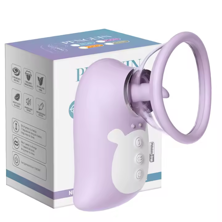 Vibrador Sucker OOEEY 3 en 1 Juguete de Pingüino con 7 Lengüas para Juegos Sexuales para Adultos - 1