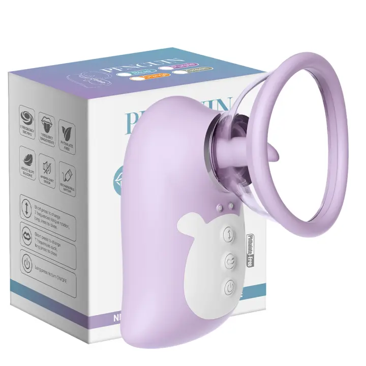 Vibrador Sucker OOEEY 3 en 1 Juguete de Pingüino con 7 Lengüas para Juegos Sexuales para Adultos - 1