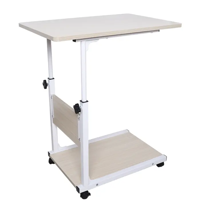 Mesa Auxiliar con Ruedas, Mesa de Ordenador portátil, Altura Regulable,Escritorio Ajustable,Escritorio de pie para Ordenador - 1