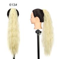 Peluca de cola de caballo con cordón permanente de maíz, extensión de cola de caballo con Clip, cola de caballo rizada larga ondulada, postizo de cola de poni Natural falso - details 20