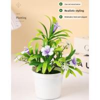 Plantas artificiales en maceta Multicolor Morning Glory, simulación Natural de plástico, accesorios para fotos en maceta, bonsái de imitación elegante - details 3
