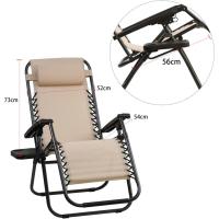 Sillas Plegables de Acero Ligero Pack de 2 Ideal para Jardín, Playa, Piscina, Terraza Gravedad Cero - details 11