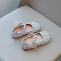 Zapatos de cuero para niñas, zapatos de vestir para niños, fiesta de boda, diamantes de imitación con pajarita de encaje, zapatos planos de princesa, Mary Janes dulce - details 14