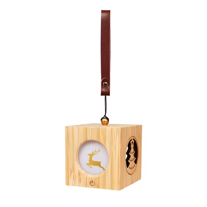Reflector creativo lámpara de ambiente de mediados de otoño linterna de madera de estilo chino luz nocturna de proyección - 1