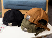 Men's Fashion Hip Hop Adjustable Metal Buckle Skull Cotton Brimless Hat Ideal Choice For Gifts - details 3