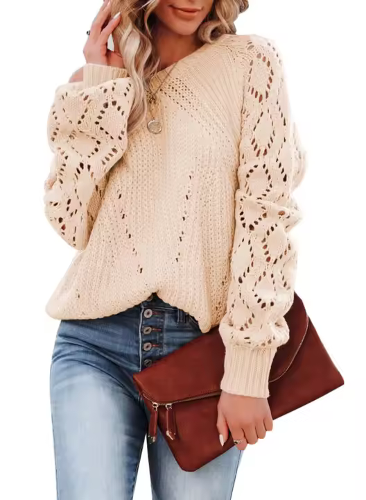 Jersey de punto para mujer, top de mujer, otoño - 1