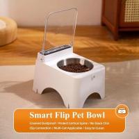 Comedero inteligente para gatos a prueba de polvo, protege el cuello, tapa de apertura automática, dispensador automático de comida para gatos, con sensor infrarrojo elevado y abatible. - details 1