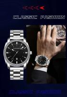 Reloj de Cuarzo de Lujo para Hombres Automático Correa de Cuero Impermeable Estilo de Negocios - details 9