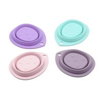 Limpiador de brochas de silicona, cuenco de limpieza de polvo plegable, cepillos de sombra de ojos, est - details 8