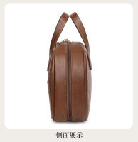 Bolsa de maquillaje Vintage de cuero encerado para mujer, gran capacidad, moderna, de alta gama, bolsa de almacenamiento portátil para el cuidado de la piel, novedad de 2025 - details 35