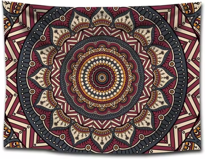 Elefante Hippie Mandala de Pared Estampado Floral Decoración Natural para el Hogar - 1