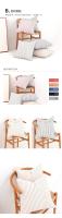 Funda de cojín de retales de rayas finas de algodón y poliéster, funda de almohada de lujo ultrasuave, decoración de sofá - details 3