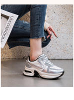 Zapatos negros de gran tamaño para mujer, zapatos de papá versátiles, zapatos blancos de plataforma, zapatos de cuero genuino - details 17
