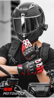 Guantes de moto para hombre, guantes de cuero con dedos completos para ciclismo y carreras, transpirables, Motowolf - details 1