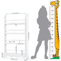 libreria Infantil 4 Estantes Estanteria Infantil Libros para Habitación Infantil Sala Juegos y Guarria 80x12x118 cm - details 7