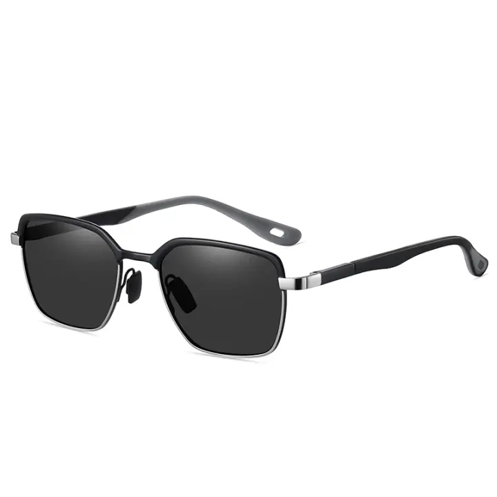 Gafas de sol con lentes polarizadas para hombre y mujer, monturas de metal ultraligeras adecuadas para viajes en coche uso diario - 1