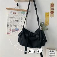 Bolso cruzado de Lienzo a la Moda para Mujeres Bolso de Hombro de Color Sólido, Gran Capacidad, Estilo Casual para Mujeres y Hombres jóvenes - details 17